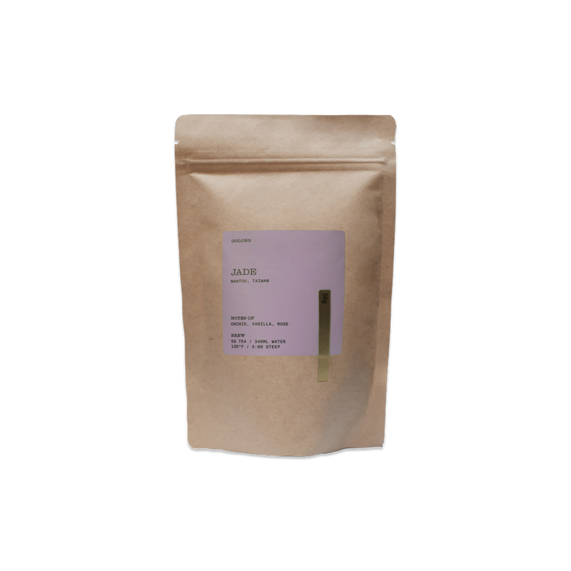 Kraft paper packaging with a label on a white background
