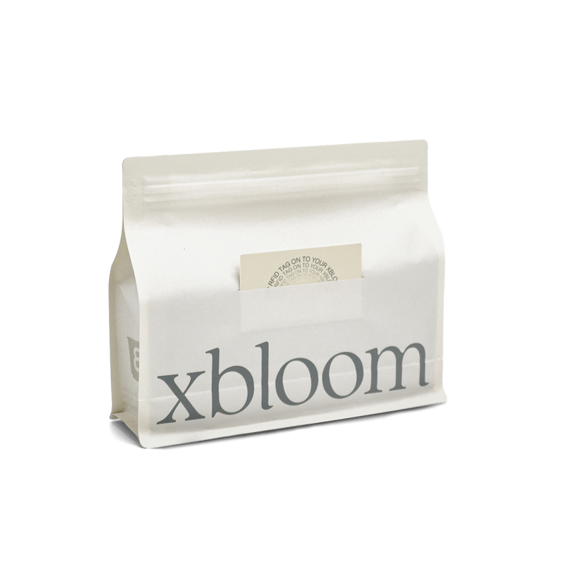 White 'xbloom' packaging on a white background