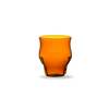 Amber glass vase on a white background