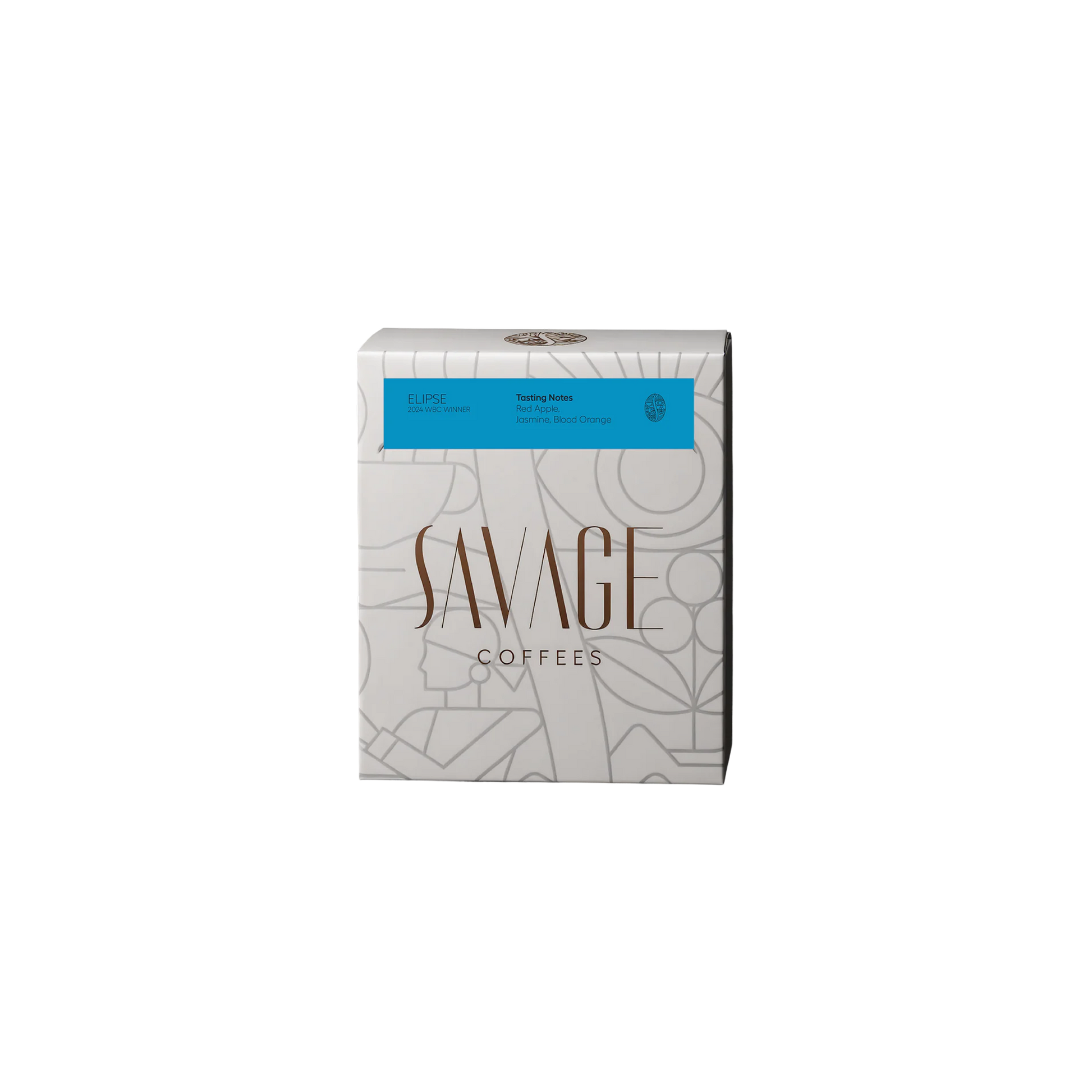 Savage Coffees coffee box on a white background