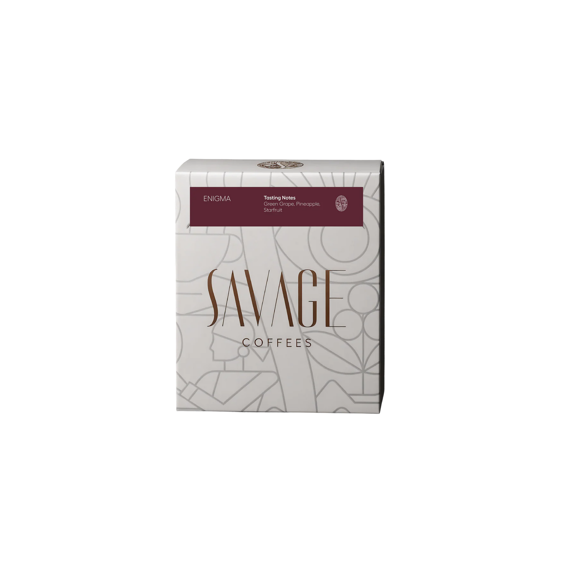Savage Coffees coffee packaging on a white background