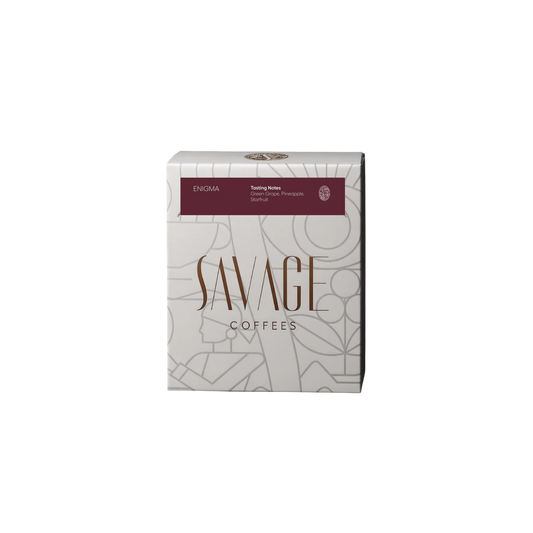 Savage Coffees coffee packaging on a white background