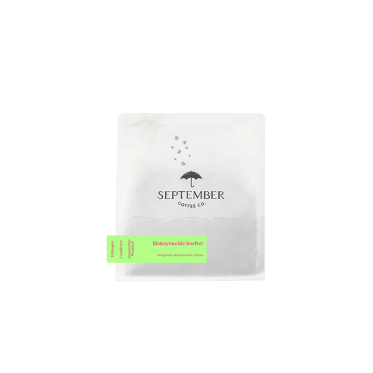 September Coffee Co. package with a white background