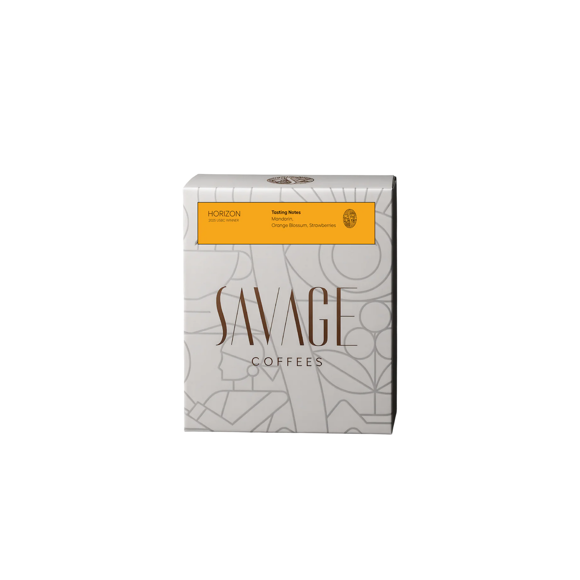 Savage Coffees coffee package on a white background