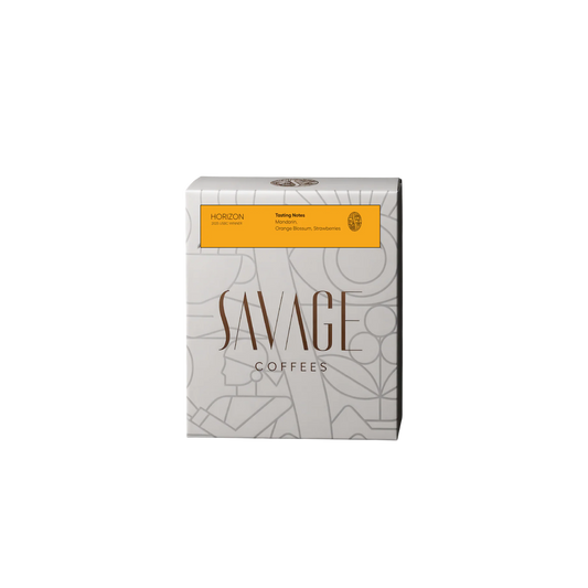 Savage Coffees coffee package on a white background