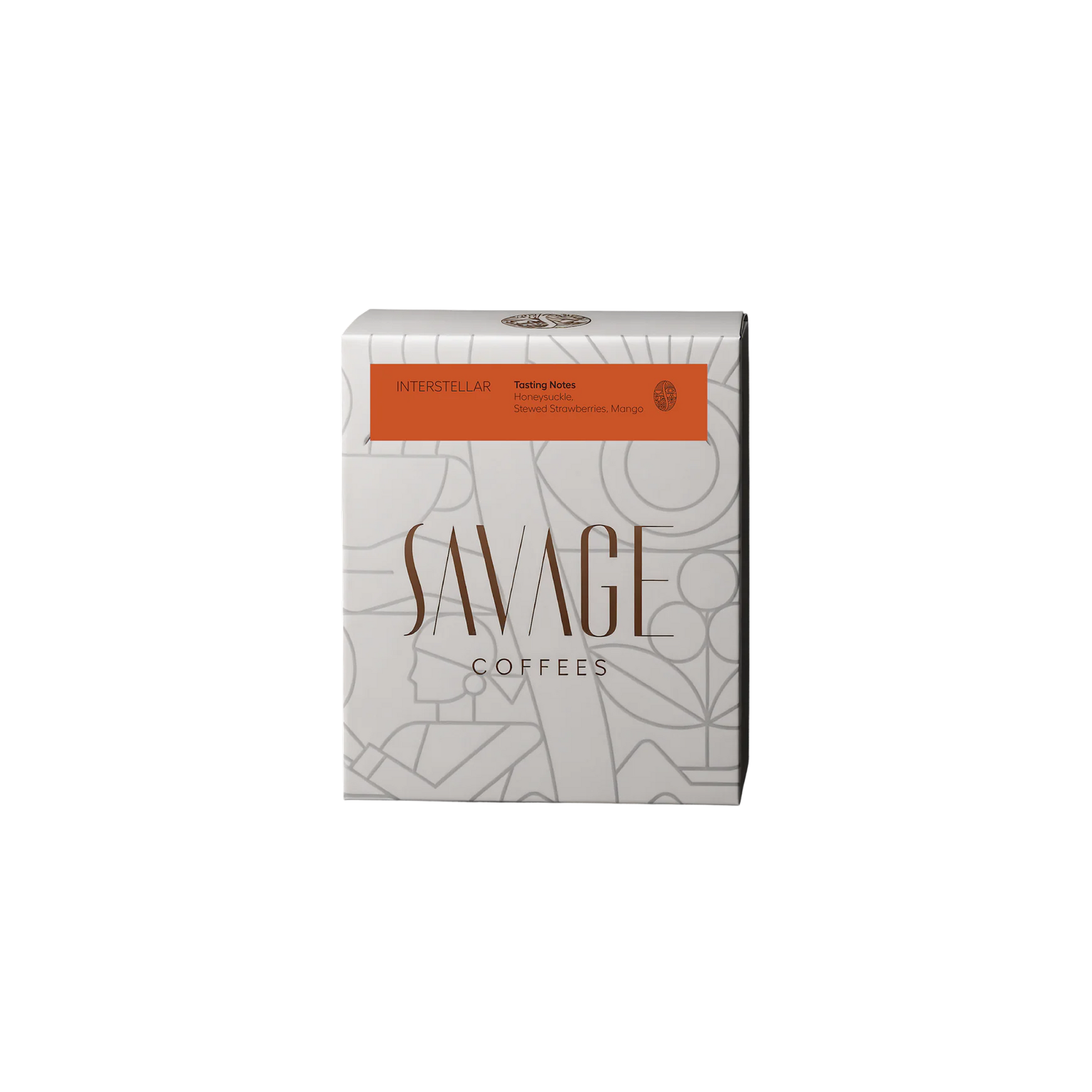 Savage Coffees coffee package on a white background