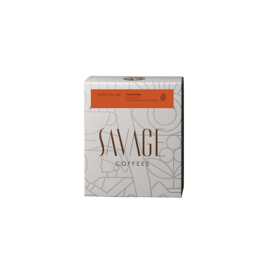 Savage Coffees coffee package on a white background