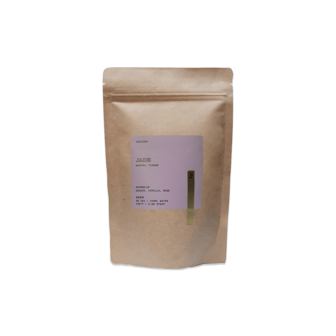 Kraft paper packaging with a label on a white background