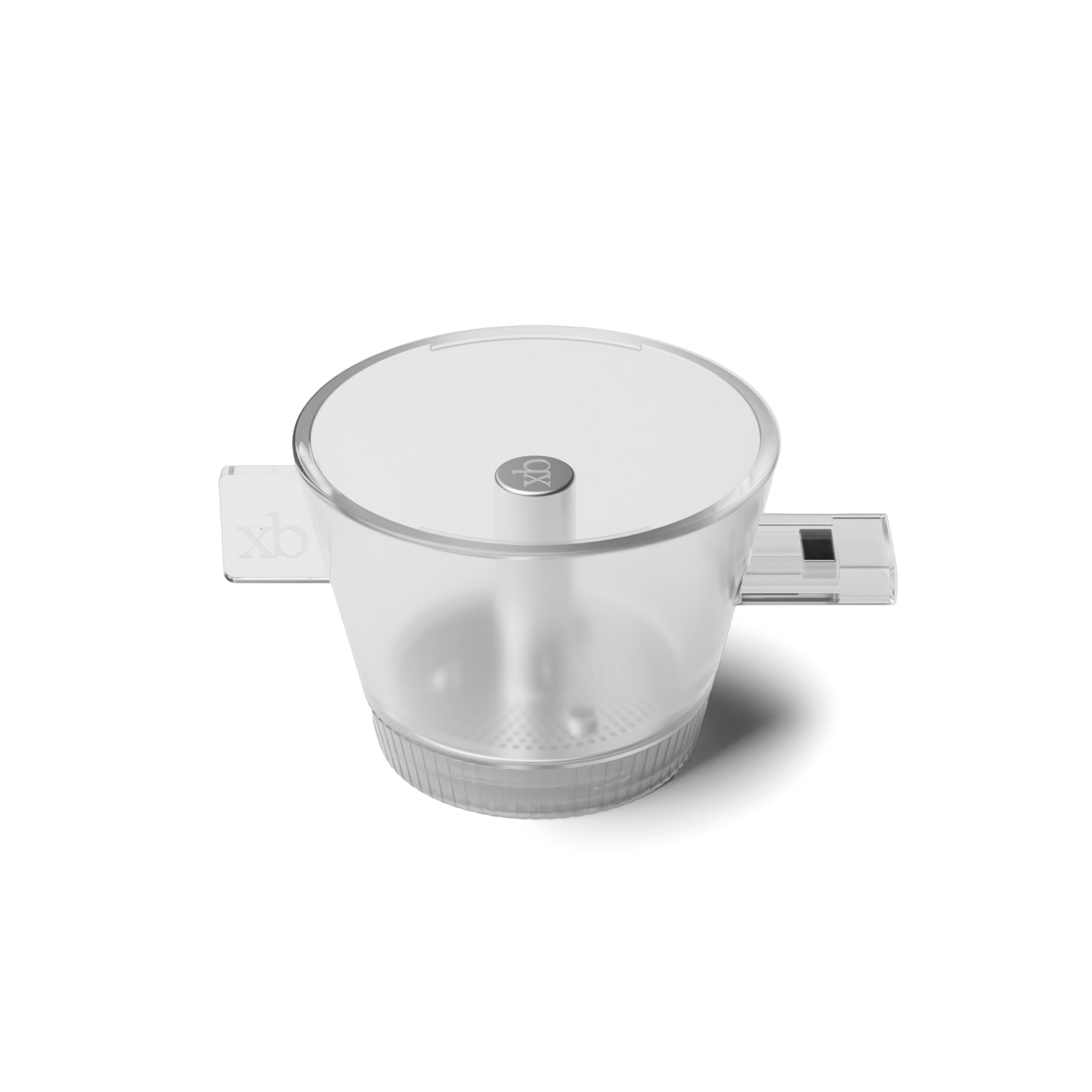 Clear tea dripper  on a white background