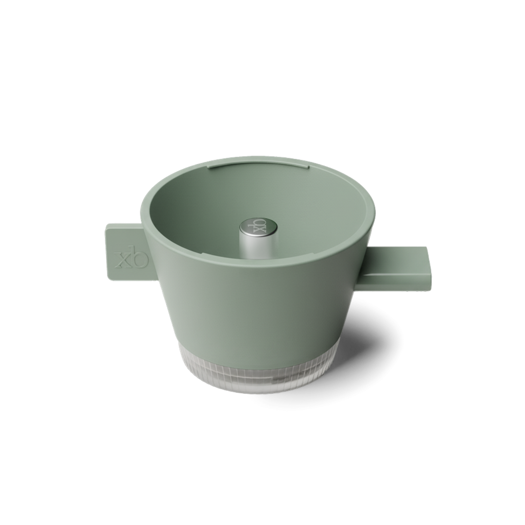 Green tea dripper  on a white background