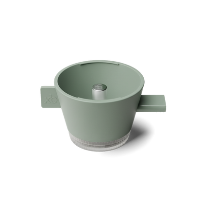 Green tea dripper  on a white background