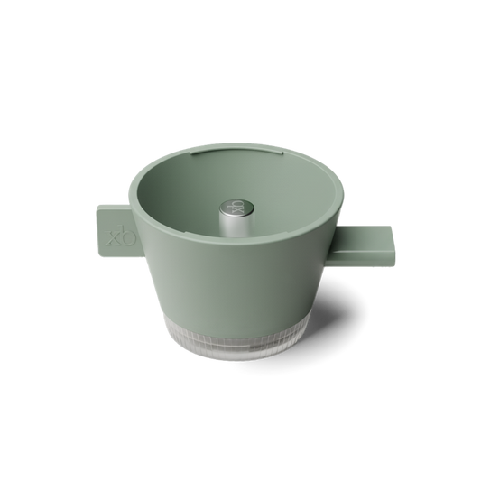 Green tea dripper  on a white background
