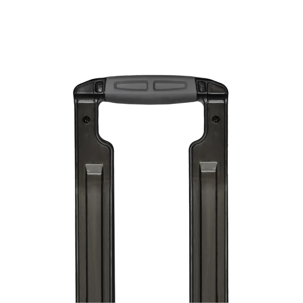 Black suitcase handle on transparent background