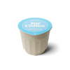 xBloom x Joe Coffee coffee xpod with a blue llid on a white background