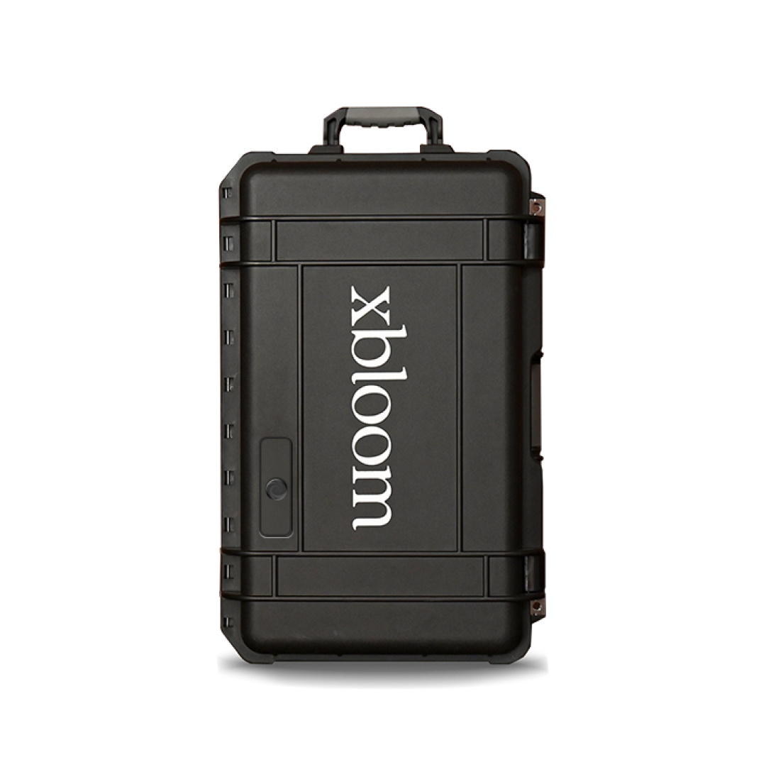 Black case with 'xbloom' branding on a white background